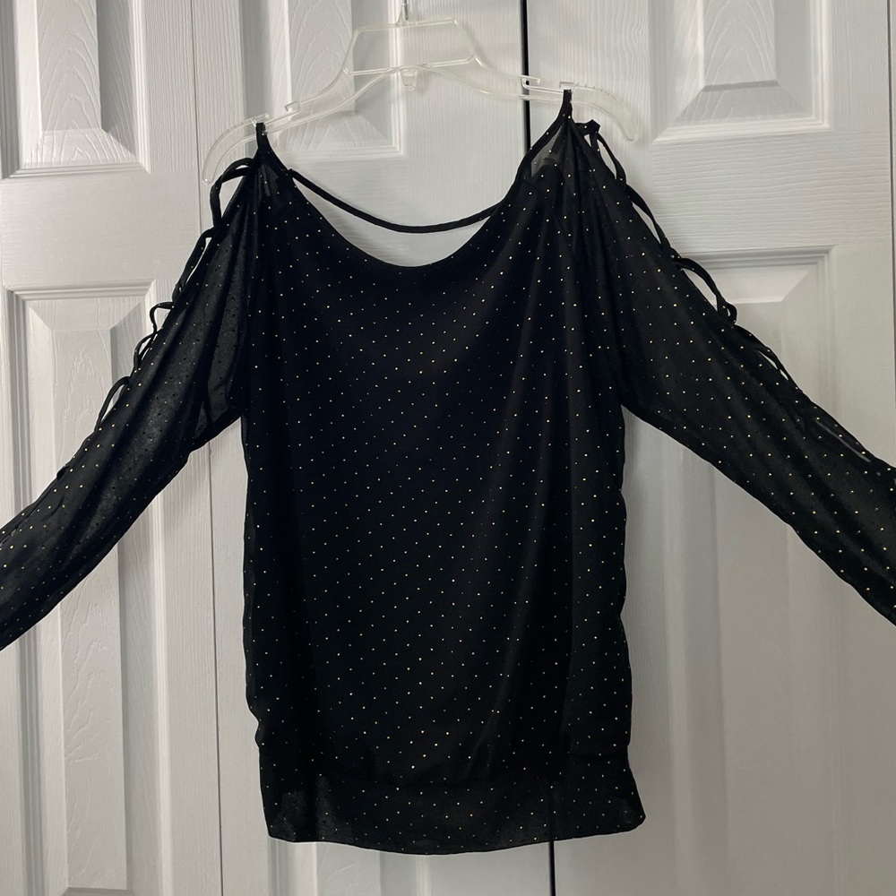 NWT Heart Soul long sleeve blouse with gold stones